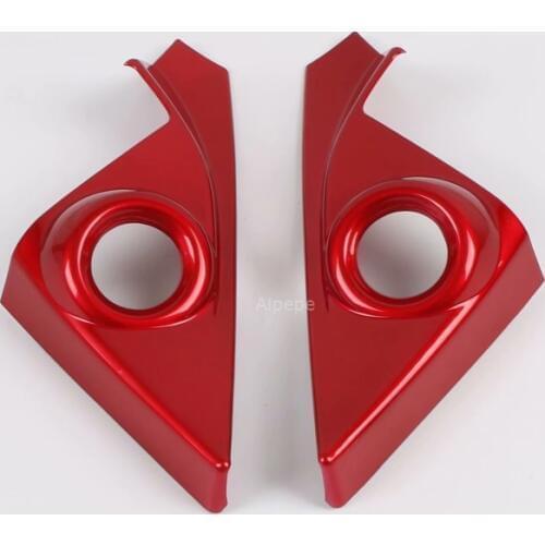 Auto Car Carbon Fiber Style Door Speaker Cover A-Pillar Interior Trim for Honda Civic 10th Sedan Coupe 2016 2017 2018 2019