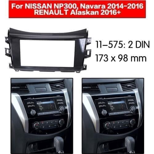 2din Car Radio Fascia Panel for NISSAN NP300 Navara 2014+ (Piano black) Stereo Fascia Dash CD Trim Installation Kit 11-575