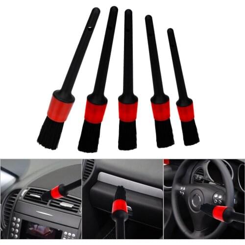 Car Wash Accessories Dashboard Air Outlet Clean Brush Tools 5pcs Car Detailing Brush Car Cleaning Detailing Set
