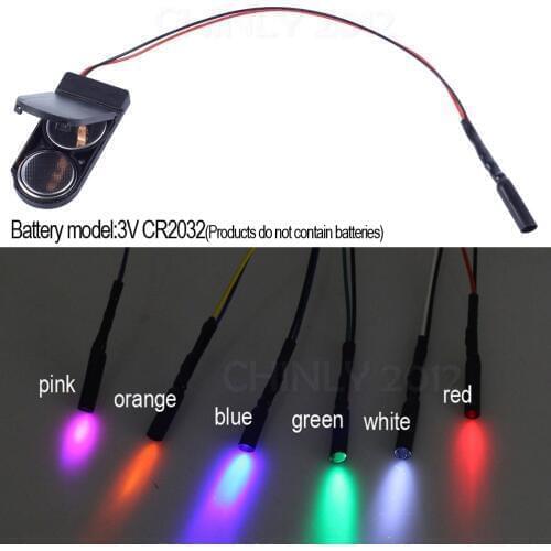 Side glow fiber optic light LED small illuminator 2pcs 0.1W without battery drive car use car decorative night lights