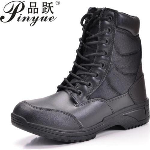 Black Men Desert Tactical Military Boots Mens Work Safty Shoes Army Boot Zapatos Ankle Lace-up black Combat Boots Size 38--45