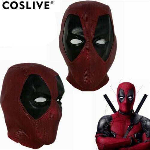 Coslive Deadpool Latex Mask Full Head Helmet Cosplay Costume Props Movie Replica Halloween Protection
