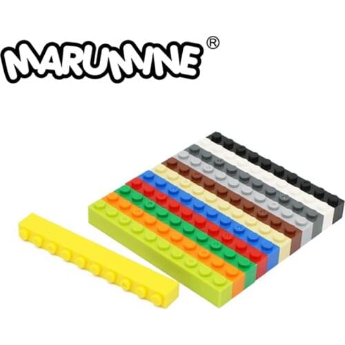 Marumine Bricks 1 x 10 Dots MOC Toys 6111 Building Blocks Constructor Educational DIY Bricks Creative Gifts for Kids Boys Girls