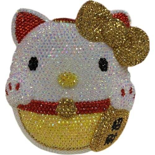 Bling Lucky Kitty Money Box Feng Shui Lucky Cat Big Bow Piggy Bank Coin Box Home Decoration Living Room Decor Kawaii Accessories