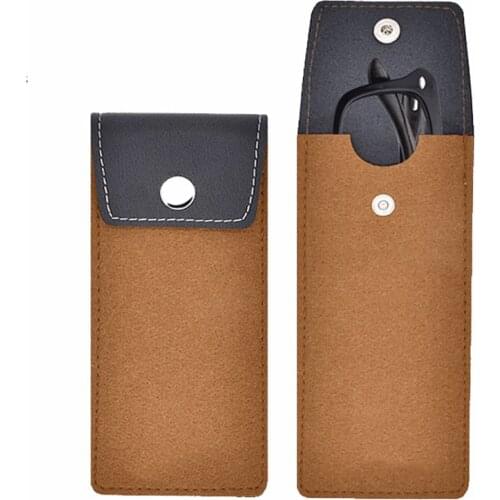 Leather Wool Felt Glasses bags Eyeglass Cases Portable Sunglasses Bag Spectacle Protector Container Eyeglasses Storage Pouch N9