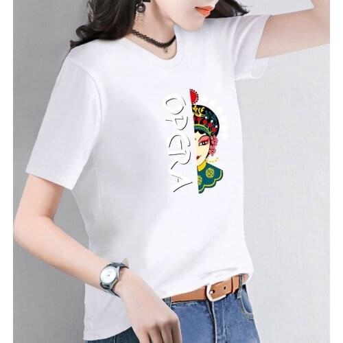 Summer character t-shirts fashion girls tops short sleeve printing t-shirts Korean women clothes 95% cotton S-XXXL