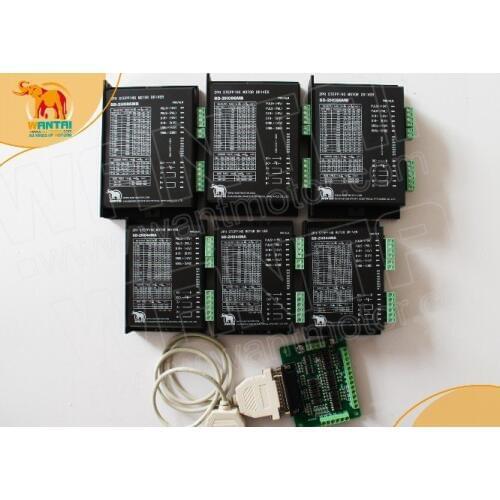 Best Selling! Wantai 6 PCS Stepper Motor Driver DQ542MA 4.2A 50V 128 Micro CNC Router Engraving Grind For Nema 11 16 17 23 motor