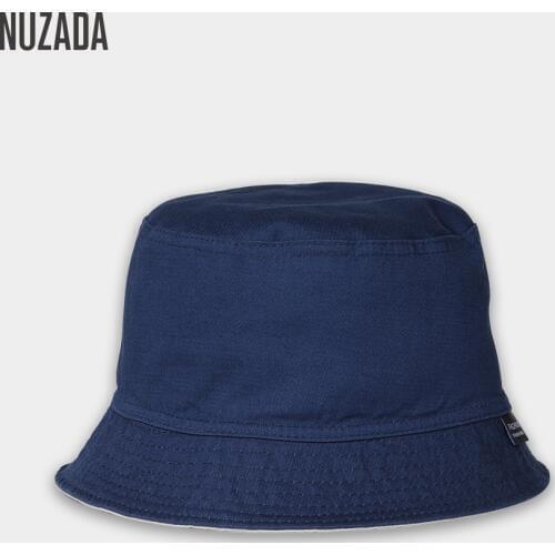 NUZADA Sunscreen Men Women Bucket Hat Caps Summer Autumn Solid Color Fisherman High Quality Cotton Simple Hats