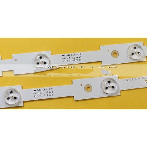 2pcs x Original 39 inch LED Strips w/ Optical Lens Filter Large Size TV Panel Backlight Lamps SW3228 Length 42cm