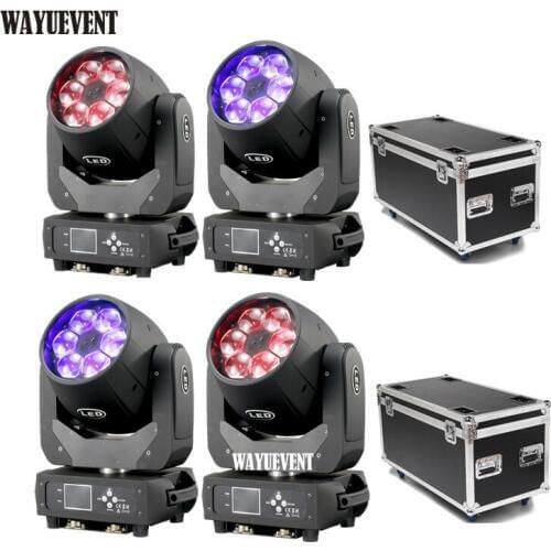 4pcs / 6x40W Moving Head Beam Bee Eye LED Effect RGBW Zoom Lyre Wash Dj Club Light Dmx Control LED Beam for Disco Stage W
