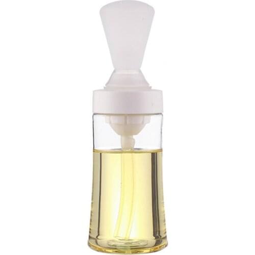 Portable Oil Bottle with Brush Grill Oil Outdoor Kitchen Cooking Barbecue Baking Brush with Glass Bottle Kitchen Tools Supplies