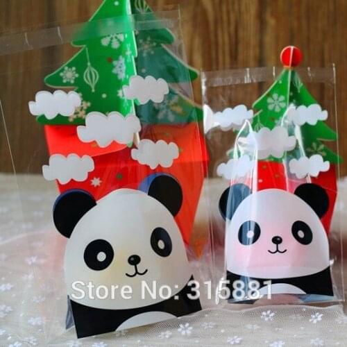 Lovely panda Transparent Cookies Bags - Cellophane Bag - Candy Bags 100pcs/lot