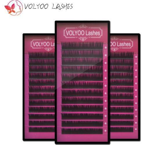 VOLYOO 3 Cases J B C D Curl All Size Eyelash Extension Individual False Eyelashes