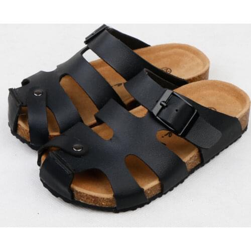 Toddler Sandals Boys and Girls Kids Shoes PU Flat Heels Cork Slippers Children Sandal Casual Hole Fashion Kid Shoe Summer