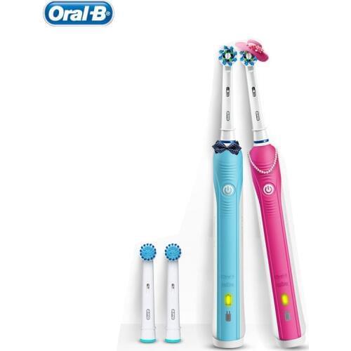 Oral B Electric Toothbrush Pro600 3D Brushing Replaceable Brush Heads Oral Hygiene Adult Teeth Whitening Rechargeable Toothbrush