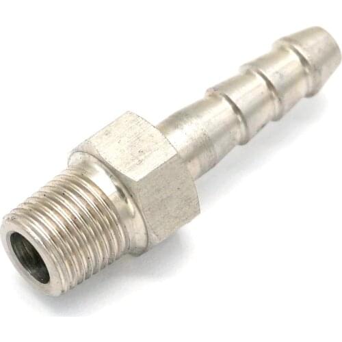 Hose Barb I/D 6mm x 1/8" BSPT Male Thread 304 Stainless steel coupler Splicer Connector fitting for Fuel Gas Water