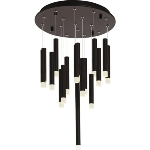 Lampara semi plafón de techo Led, Decorativo de aluminio acabado negro mate con difusor acrilico mate, estilo moderno y elegante