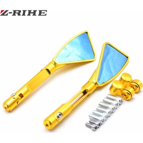 Universal Aluminum CNC motorcycle Side mirror rearview accessories Fits For Kawasaki z750 honda yamaha Suzuki Ducati bmw