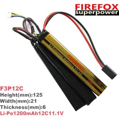 1pcs 100% Orginal Firefox 11.1V 1200mAh Li-Po Polymer 3 cell Battery 12C F3P12C