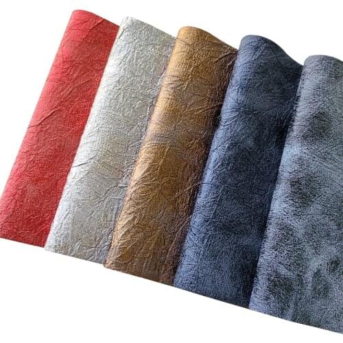 135x30cm Crease Design Soft Thin Woven Back PU Fabric Big Sheet or Roll for Making Clothing Pants Hair Accessories
