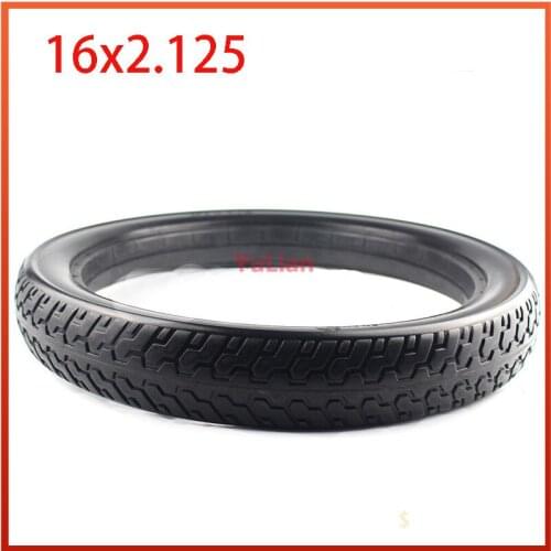 16 inch tyre 16*2.125 solid tire Electric Vehicle tire 16x2.125 Non inflation tubeless tyre fits Folding electric bicycle E-bike