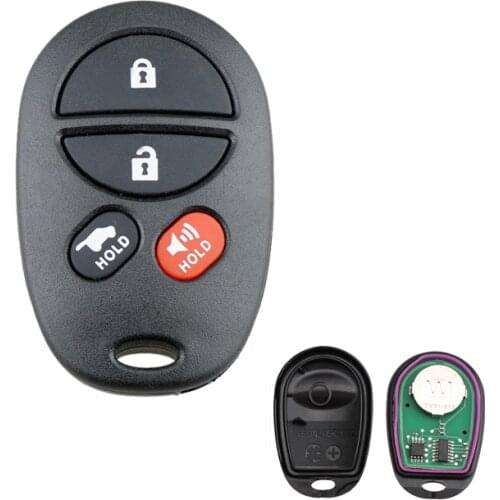 20Pcs 3/4 Buttons Remote Car Key For Toyota Highlander Sequoia Sienna GQ43VT20T 315Mhz Car Remote Keys @37