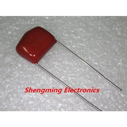 20pcs 630V 102J 1NF 0.001UF P=10MM CBB capacitor
