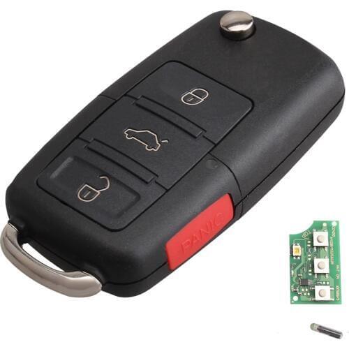 315Mhz 3 Buttons Car Key Fob Replacement Remote Transmitter Clicker Alarm W/ Key HLO1J0959753DC HLO1J0959753AM fit for VW