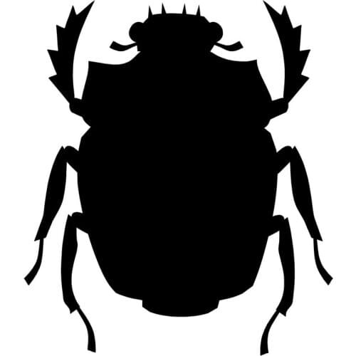 8.3*9.5CM Egyptian Scarab Beetle Car Styling Creative Animal Car Sticker Cool Funny Accessories Black/Silver C9-1720