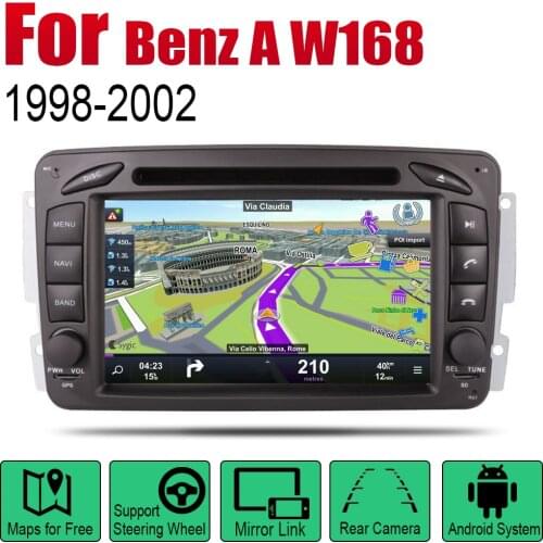 AutoRadio 2 Din Android Car DVD Player For Mercedes Benz A W168 1998~2002 NTG GPS Navigation Wifi Map Multimedia system Stereo