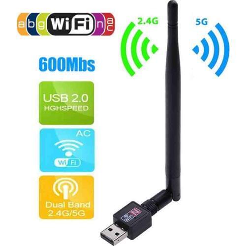 Wireless 600Mbps USB WiFi Router Adapter PC Network LAN Card Dongle with Antenna wifi Adapter wifi адаптер USB Adapter USB wifi