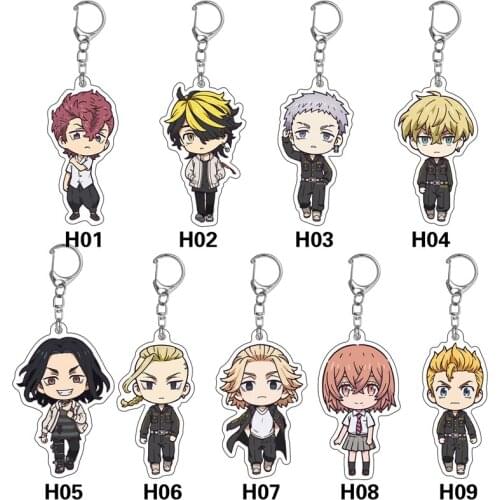 Anime Tokyo Revengers Keychain Manjiro Ken Takemichi Hinata Kawaii Cartoon Pendant Fans Collection