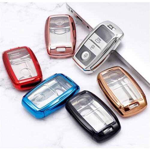 360° Protection TPU Car Key Case For Kia Ceed Sportage Rio 3 4 Picanto Borrego Soul Key Cover Anti-wear Transparent Key Shell