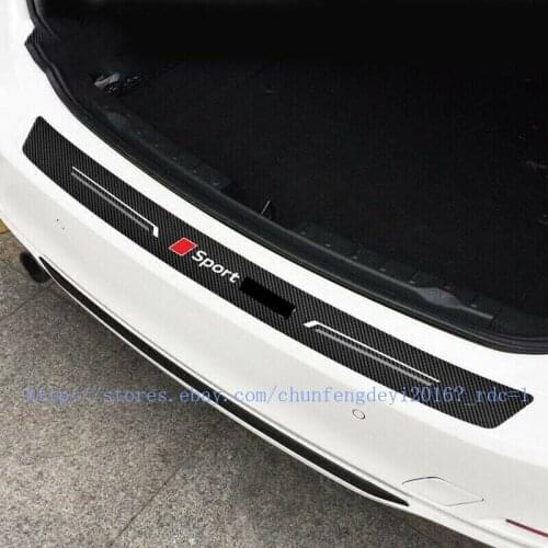 For Audi Q3 8U Q5 8R Q7 carbon fiber Rear Door Bumper Protector Guard Sill Plate