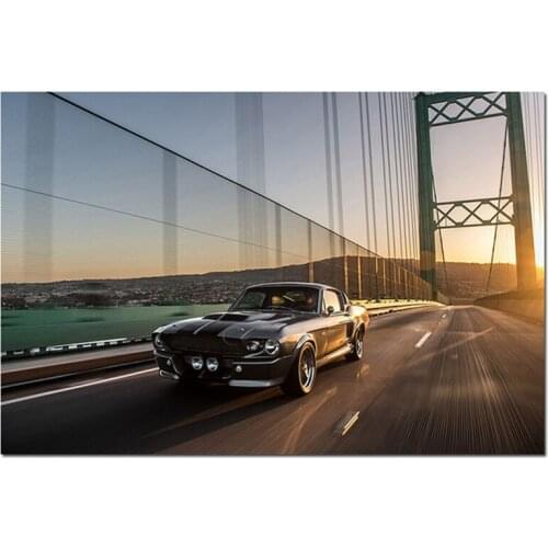Home Decor Canvas Painting 2000 Ford Mustang GT500 Eleanor Car Pictures Wall Art HD Prints Modular Poster Frame For Living Room