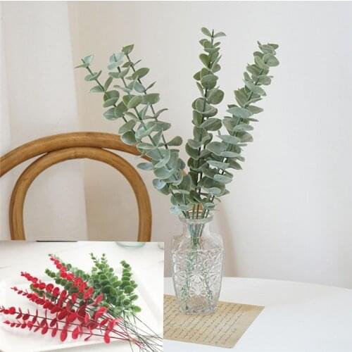 Artificial Flowers Wedding Decoration Dried Flowers Single Eucalyptus Bouquet Shooting Prop Home Decorations Garland Plants