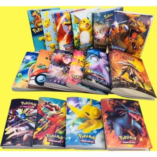 240Pcs Anime Card Collectors Pokemon Game Cards Album Book Holder Loaded List Capacity Binder Folder Pokemons Toys for Gifts Kid