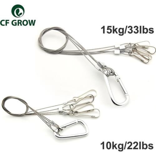 Light Suspension Kit Stainless Steel Hang Rope Hook Galvanized Steel Cable Hanging Lights Grow Light Fixtures 10/15kg 22/33lbs