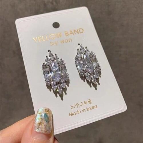 Creative star same earrings full of zirconium drop-shaped earrings fashion jewelry temperament statement earrings for women