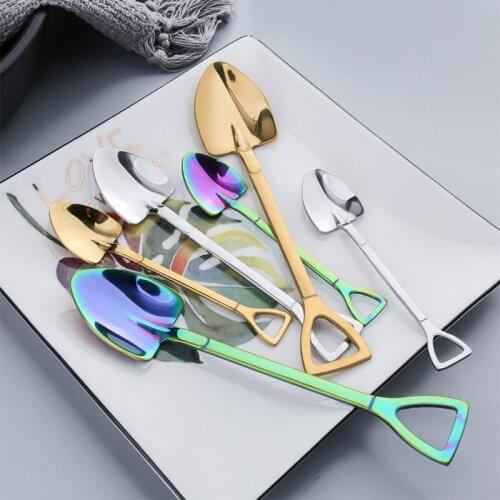 Stainless Steel Spade Spoon Watermelon Ice Cream Honey Scoop Kitchen Tableware