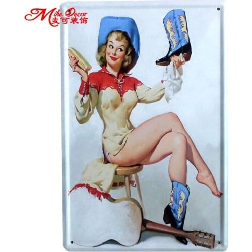 [ Mike86 ] Lady shoes Antique Metal Poster Painting Wall Decor art Retro Bar House Store Tin Sign A-562 Mix Items 20*30 CM
