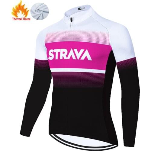 Strava Winter Thermal Fleece Wielershirt Bike Джерси Велосипедная Cycling Jersey Men Masculino Ciclismo Maillot Ciclismo Hombre