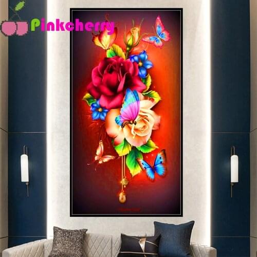 Large Diy 5D diamond painting kit Butterfly Flower animal mosaic DIY dandelion diamond embroidery rhinestone home decor k1332