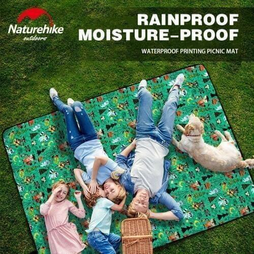 Naturehike 200*180cm Outdoor Beach Picnic Folding Camping Mat Waterproof Sleeping Camping Pad Mat Moistureproof Plaid Blanket