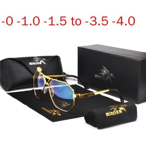 Oversized Myopia Cat Sunglasses Men Sun Photochromic Optical Eyeglasses Women Nearsighted Glasses with Box NX