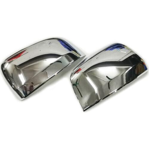 A PAIR Chrome Side Mirror Cover 2 Pcs Set For Jeep Grand Cherokee Dodge Durango 2011 - 2017
