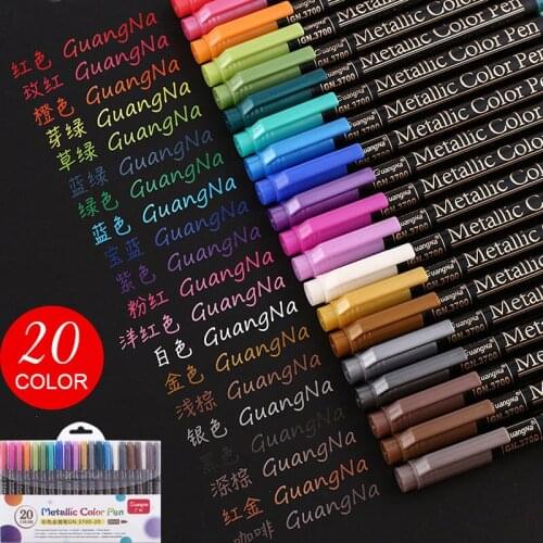 12/20 color metal marker pen color pen art permanent writing marker, used for paper stone glass wall art drawing stationery