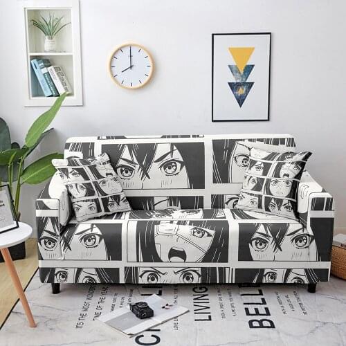 Cartoon Elastic Sofa Covers For Living Room Stretch Slipcover Non-slip Couch Cover Sofa Slipcover Sofa Protector 1/2/3/4 Seater
