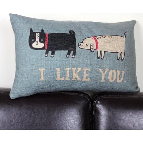 Dog pillow cover, Retro Animal dog lovers wedding gift Wedding waist pillow case pillowcase wholesale
