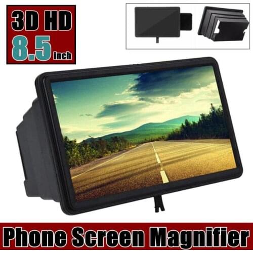 8.5'' Mobile Phone Screen Magnifier 1.5X 3D Stereoscopic Desktop ABS Smartphone Amplifier HD Amplifying Table Movie Video Stand